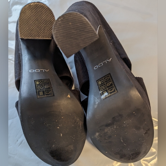 Aldo Black Platform Pumps, Booties, Open Toe, Size 11 - Picture 5 of 6